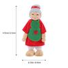 OATIPHO 9-Piece Set of Mini Plush Toys, Wooden Baby Toy Dollhouse with Santa, Family Play, Kids Learning Center, Perfect for the Holidays