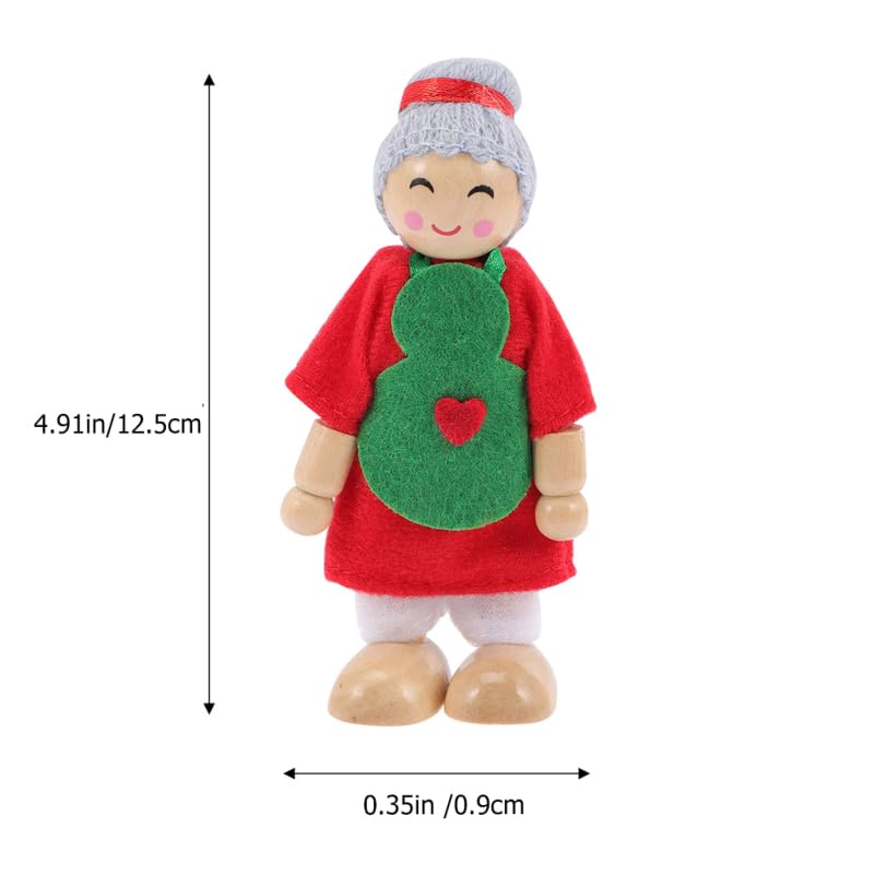 OATIPHO 9-Piece Set of Mini Plush Toys, Wooden Baby Toy Dollhouse with Santa, Family Play, Kids Learning Center, Perfect for the Holidays
