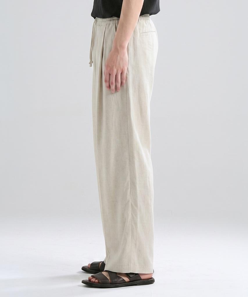 ZPLISH Wide Linen Pants Natural