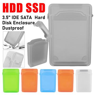 3,5 tum IDE SATA HDD-fodral Hårddisk Lagringsbox Skydd Plast Bärbart Hårddisk Skyddsskal SSD-kapsling
