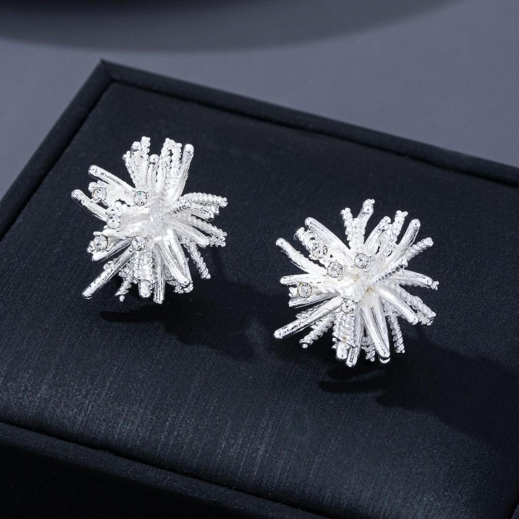 Elegant French Summer Fireworks Stud Earrings - High-End Luxury for Women