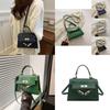 Trendy Summer 2024 Fashion Small Crossbody Bag Stylish Pu Leather Handbag For Daily Use In Black Blue Silver Green