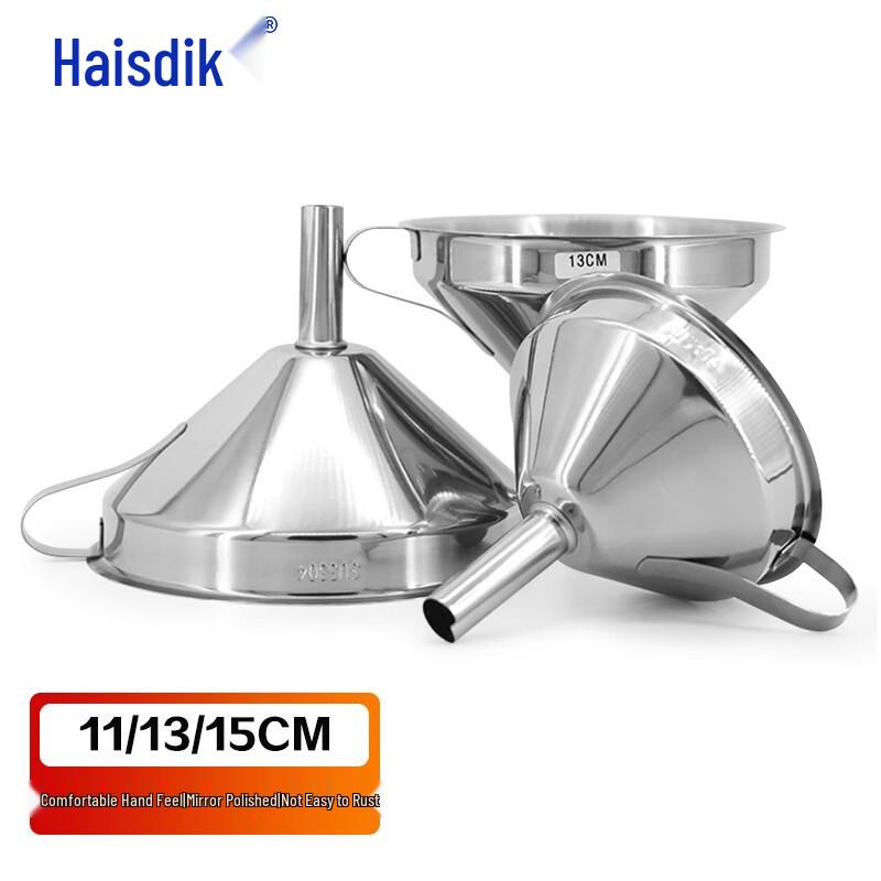 Haisidike 304 Stainless Steel Conical Funnel Set