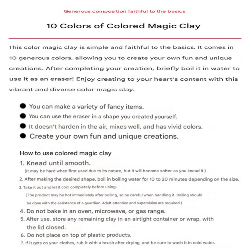 Color Magic Clay 10 Colors