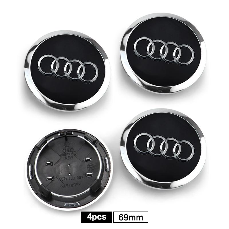 4PCS 60/61/68/69/mm Car Wheel Center Hub Caps Hubcap Tire Rim Covers Replacement For Audi A1 A3 8P A4 B5 B6 B7 B8 A5 A6 C5 C6