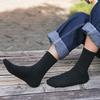 Winter Cozy Men's Mid-Calf Socks Wool Daily Casual Black