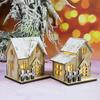 Lighted Christmas Village Houses Winter Scene Village Houses with Figurines for Christmas Holiday Decor