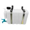 Mount Water Tank 14 Liter 18.5x11.4x6.3inch with Faucet Plastic Structure for Long Distance Drivers Accessory Multipurpose