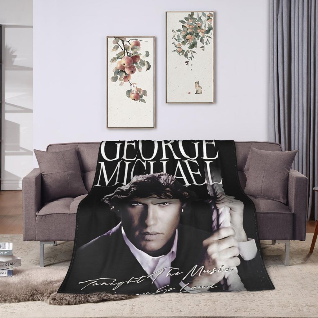 George Michael Music Blanket Picnic Flannel Throw Blanket For Home Decor Soft Warm Custom Quality Bedspread Birthday Present