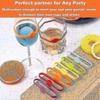 24 Silicone Beverage Markers, Wine Glass Pendants, Suitable for Party Glasses, Cups, Jars, Etc., Beverage Glass Markers