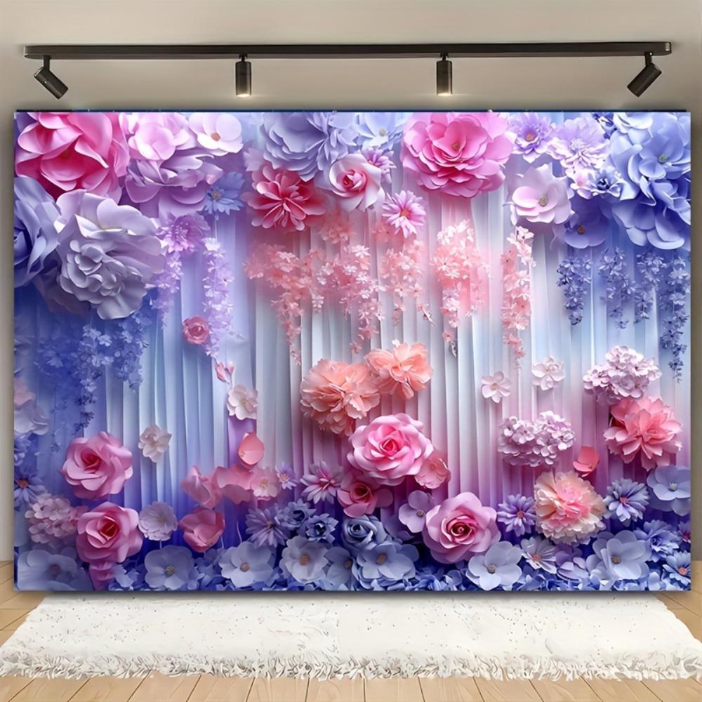 The Elegant Floral Wedding Backdrop Is Suitable for Photography, Dessert Table Decoration, Photo Booth, Etc