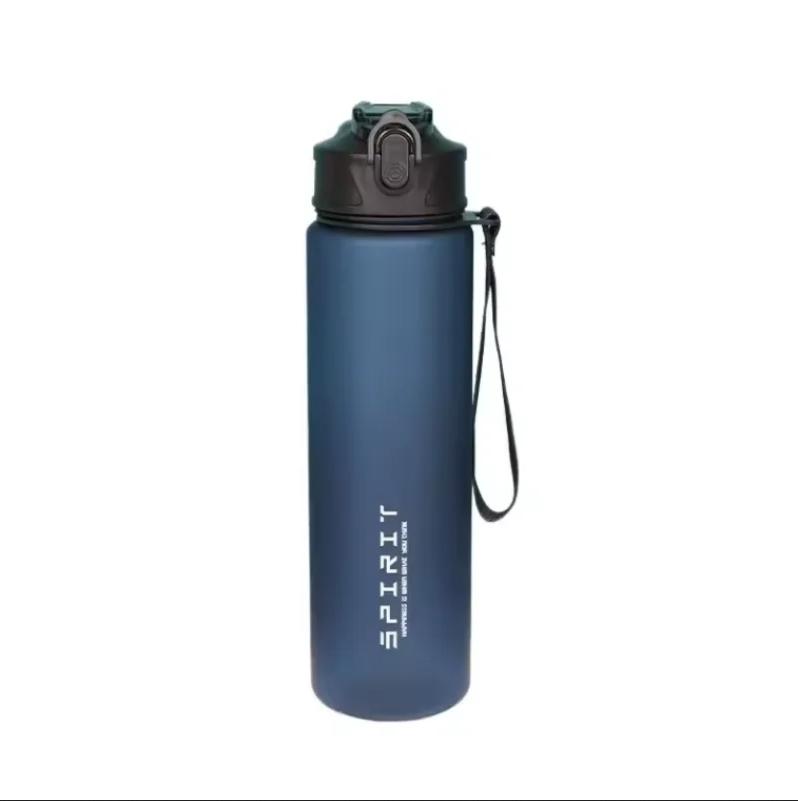 750ML Leak-Proof Sports Water Bottle with Straw and Carrying Loop BPA-Free Portable Mug with Seal Lid for Fitness Camping