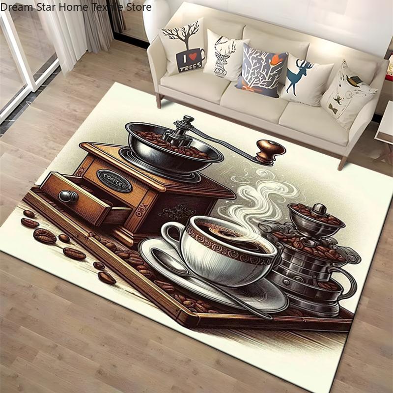 15 Size Coffee Cup Landscape Area Rugs Carpet for Home Living Room Bedroom Sofa Doormat Decoration Non slip Kids Mats Gifts