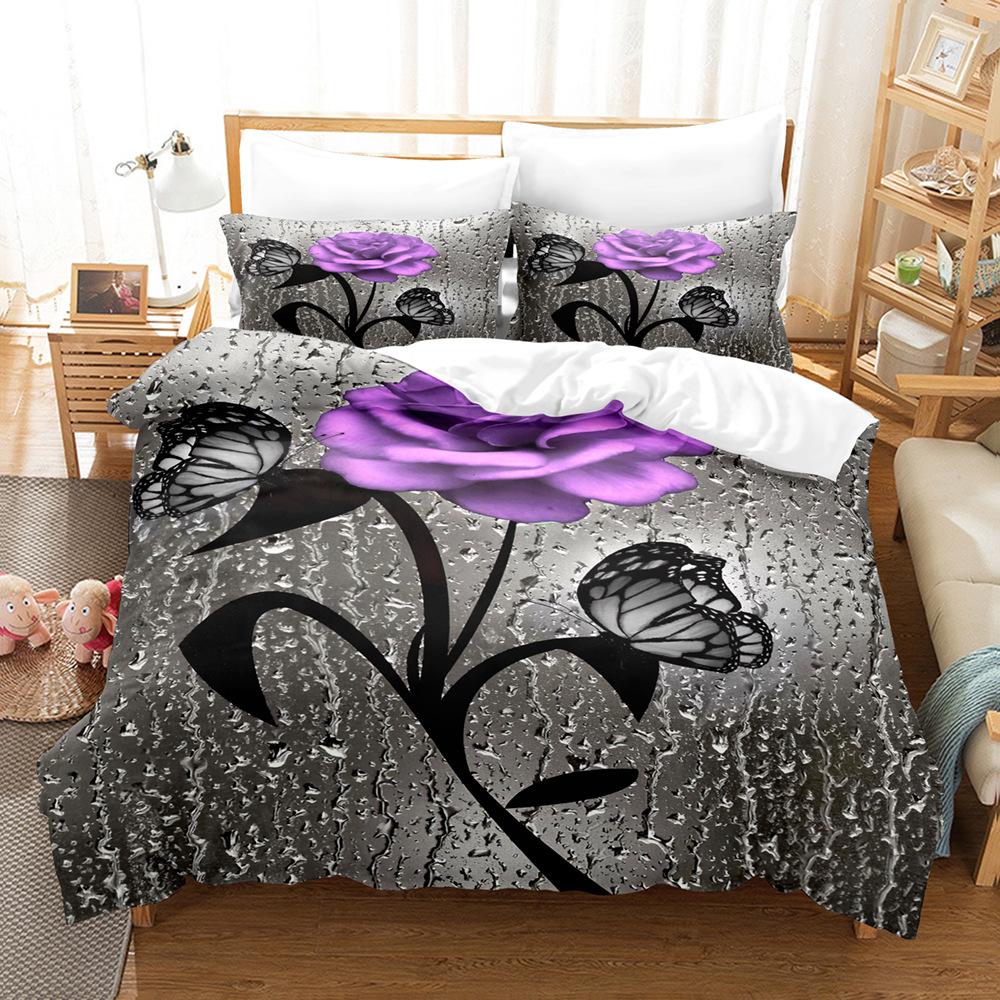 Fashion Technology Printing, 3D Digital Printing, Bedding, Duvet Covers, Pillowcases, Three-piece Sets