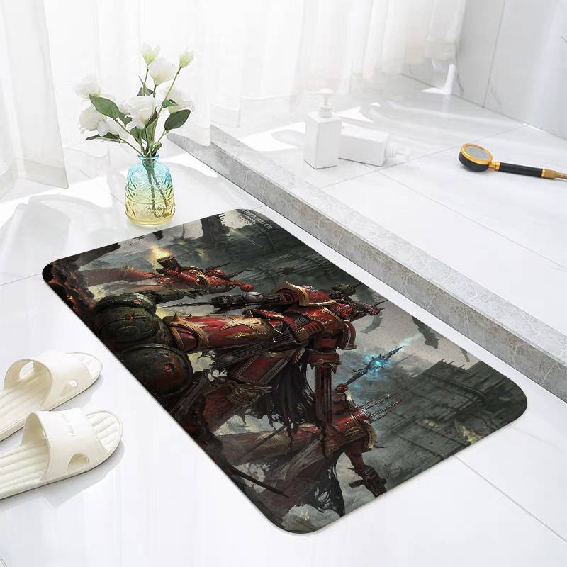 B-Warhammes-D-40k Floor Mats Home Laundry Rug Carpet For Living Room Decor Lounge Area Anti-slip Foot Mat Entrance Doormat