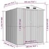 VidaXL Garden Shed Dark Brown 192x191x223 Cm Galvanized Steel 3147460