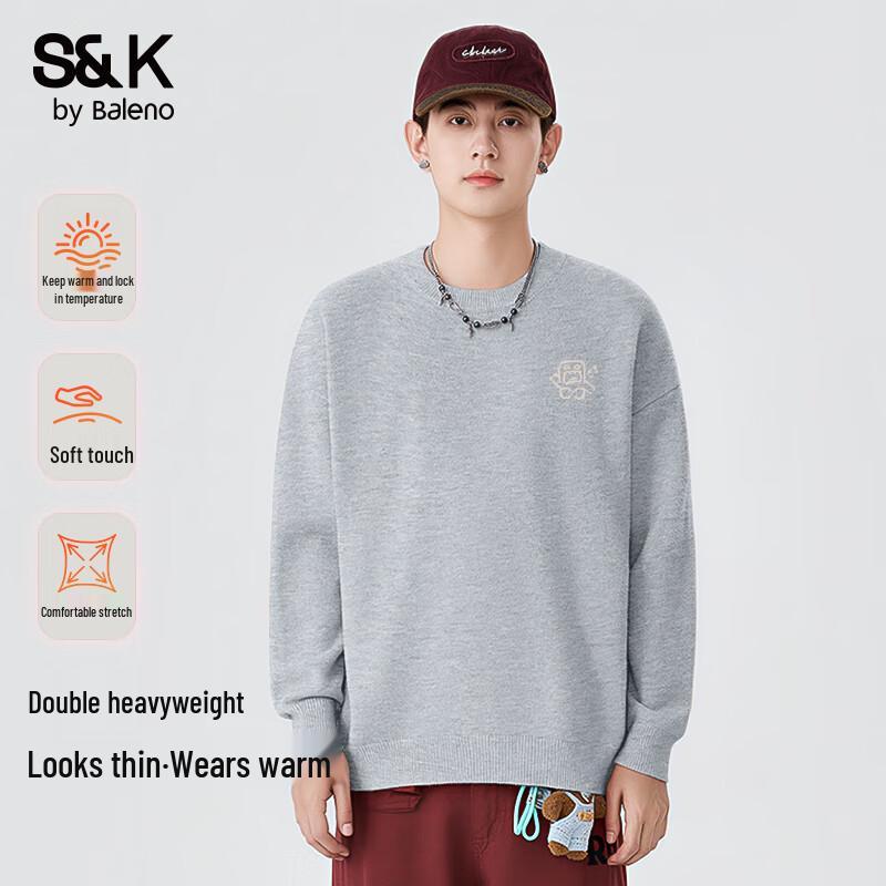Baleno Men's S&K Series Loose Fit Soft Knit Sweater