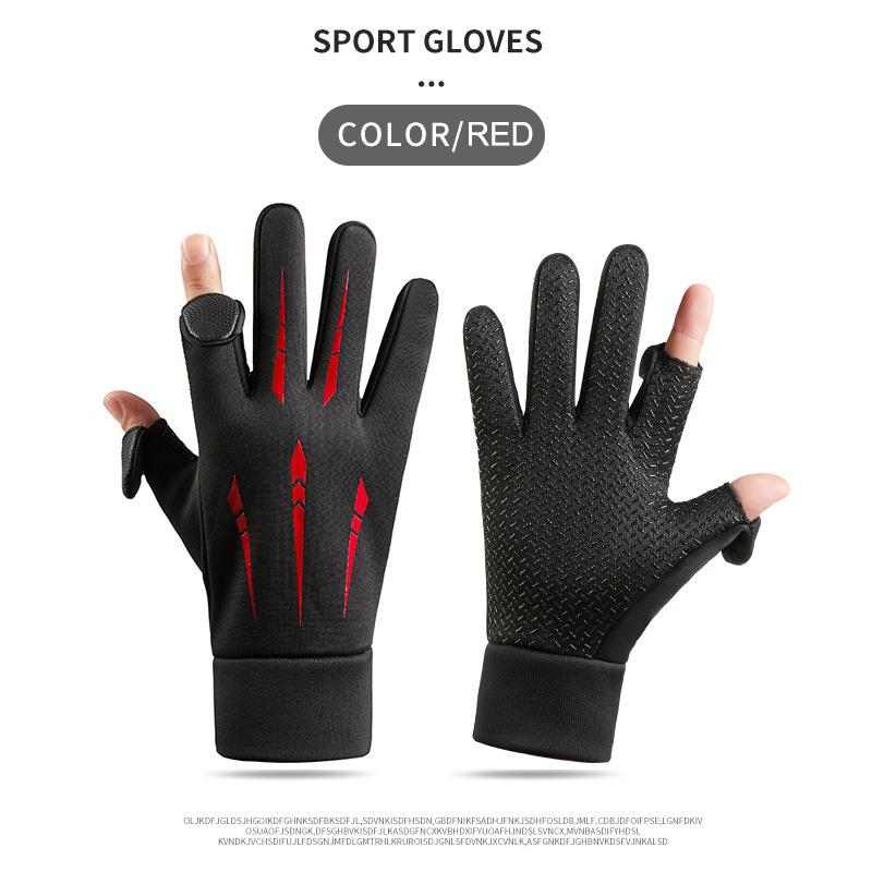 1 pár zimních fleecových teplých rukavic Outdoorové golfové rukavice Motocykl Lyžování Cyklistika Sportovní rukavice, voděodolný protiskluzový dotykový displej