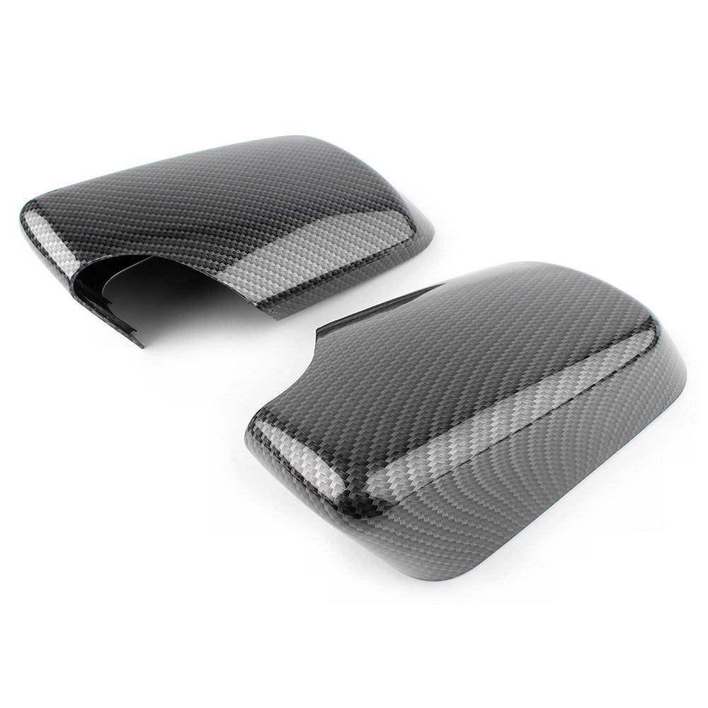 

2x Car Exterior Rear View Side Mirror Cover Carbon Fiber Styling ABS Trim For BMW E46 1998 1999 2000 2001 2002 2003 2004 2005