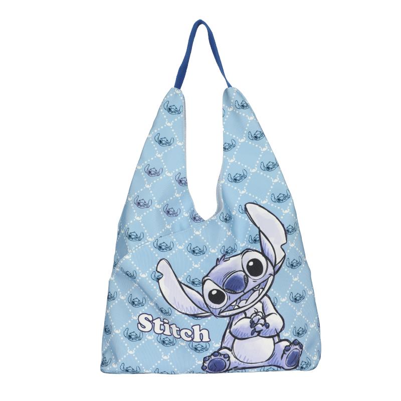 

New Disney Stitch Series Canvas One Shoulder Handbag Regular Unisex Light Blue DHF41016-ST 40.1*10.9*27.9CM