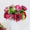 Artificial Rose Bouquet Simulated Fabric Not Wither Blooms All Year No Watering Needed Simulation Flower for Home Table Decorations