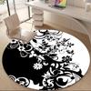 1pc Floral Abstract Office Round Area Rug, Indoor Mat Suitable ForOffice, Under Office Chairs Bedroom Living Room Home Decor, Room Decot065