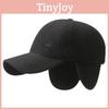 Stylish Men's Baseball Cap With Insulated Ears And Minimalist Design For Winter Sports