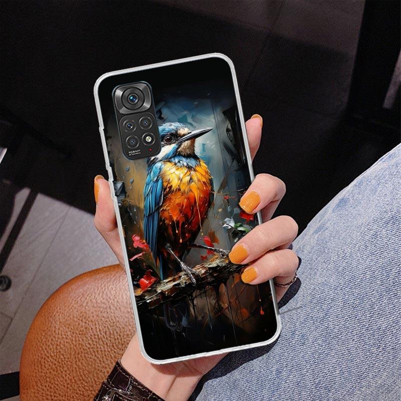 Animal Oil Painting Bird Phnoe Case for Phnoe Case for Xiaomi Redmi Note 15 14 14S 13 Pro Plus 12 12S 11S 11E 10S 10 11T 5G Uniq