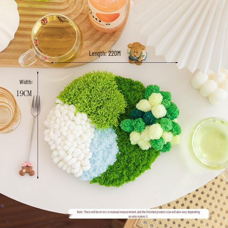 Moss Coaster Rug Kit: Beginner-Friendly Mori Style Doormat Gift Set