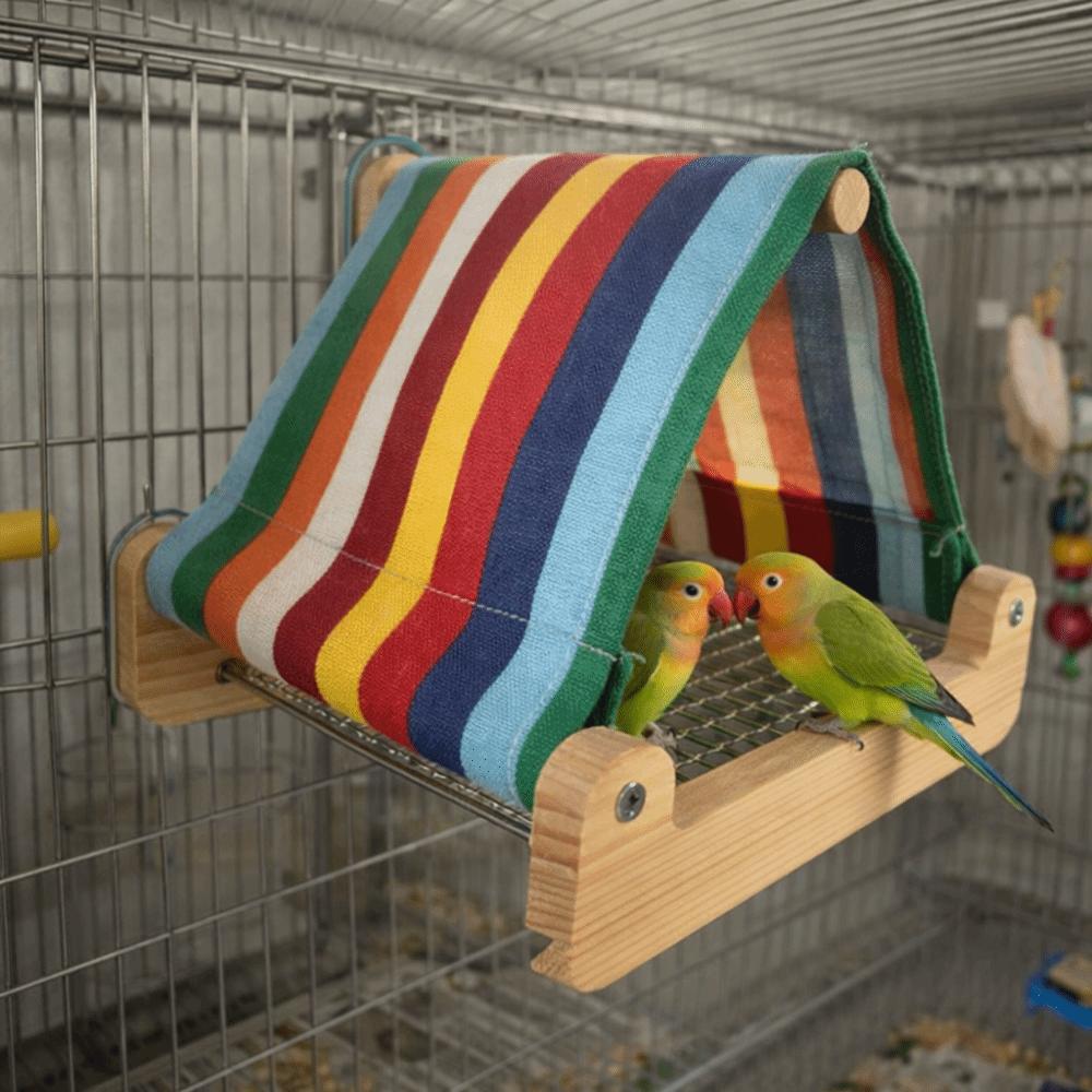 Breathable Bird Shelter Retractable Hanging Hammock Bird Nest House  Cage Accessories
