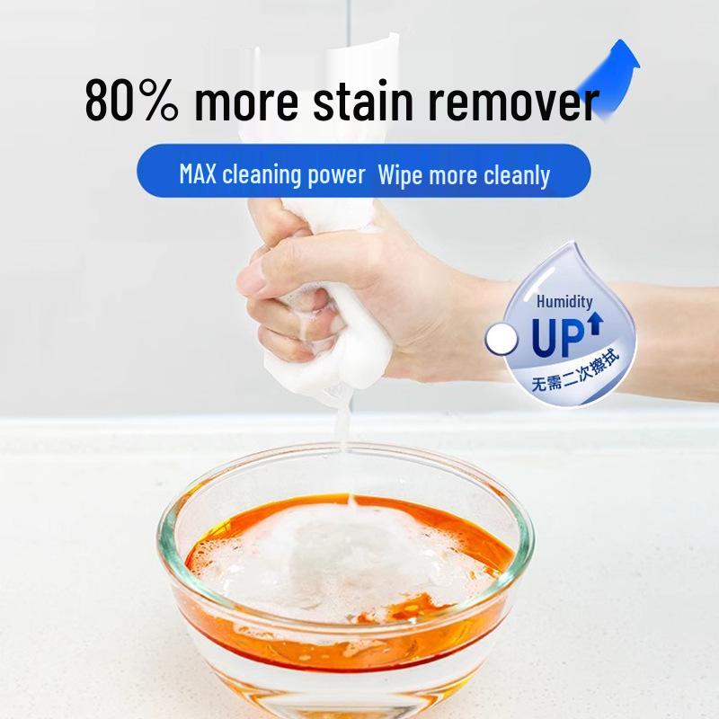 Large Thick Kitchen Wipes: Heavy-Duty Oil Stain Remover, Disposable Cleaning Wet Wipes for Household Use