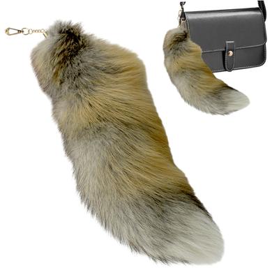 Extra Large Fake Fox Tail Keychain Oversized Imitation Fox Tail Keyring Charm Decoration Easy To Attach To Bags Backpacks Cosplay Accessory