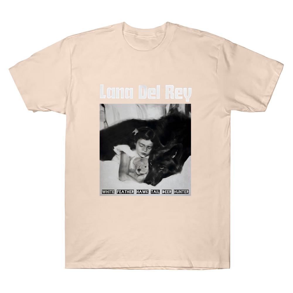 White Feather Hawk Tail Deer Hunter Lana Del Rey TShirt Gift Apparel Short Sleeve High Quality Cotton T Shirts Unisex Soft Tees