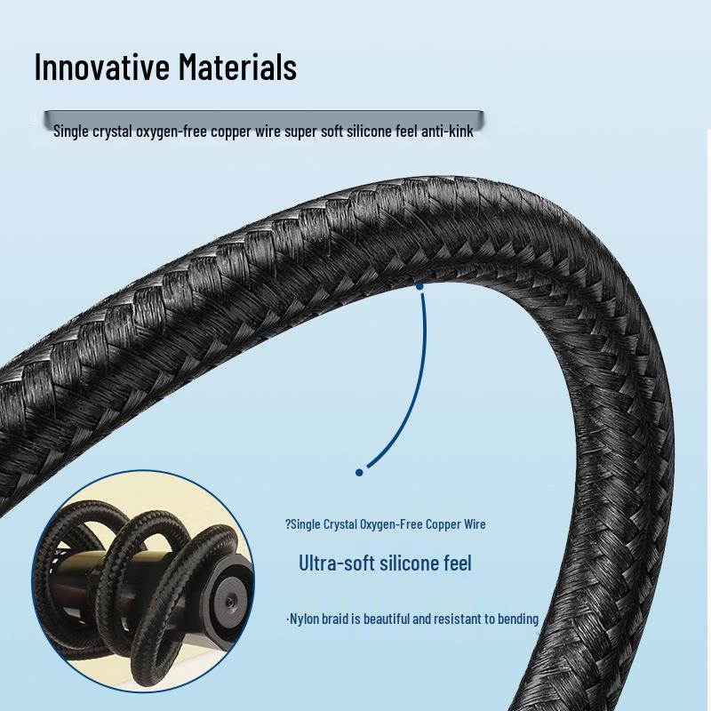 USB2 Digital Display 240W Fast Charge Dual Type-C Cable with Current Voltage Power Monitor