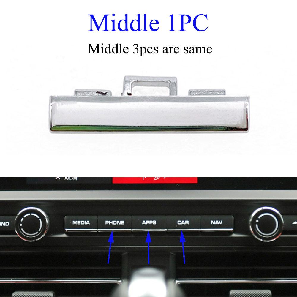 Auto Konsolenanzeigebildschirm Chrom Tastenverkleidung Galvanisierungsleisten Ersatz Für Porsche Macan 95B 2018