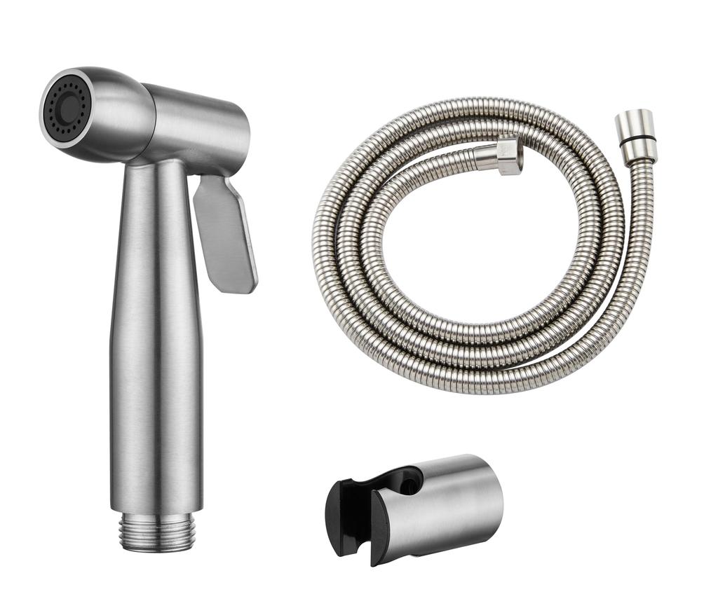 Moderner 304 Edelstahl Duscharmatur Bidet Handbrause ABS Toiletten Shattaf Set für Hotels Einfach zu bedienen