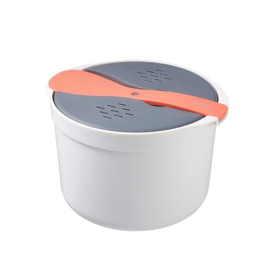 1 Set 2L Rice Steaming Pot Food Contact Grade Easy To Clean Office Worker Portable Microwave Rice Cooker Kitchen Cookware