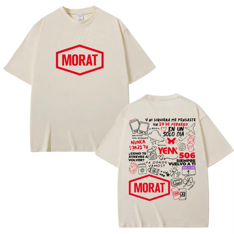

Rock Band Morat Tour 2025 Graphic Print T Shirts Unisex Women Hip Hop Trendy Harajuku T Shirt Oversized Cotton Fans Gifts TShirts 4XL