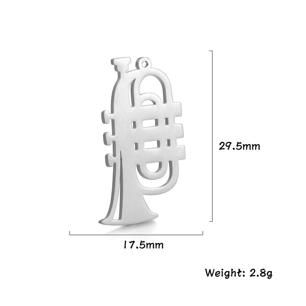 Teamer 5 Stück/Los Musiknote Musikinstrument Anhänger Edelstahl Charms Für Halskette Armband Herstellung Schmuck Großhandel Neu