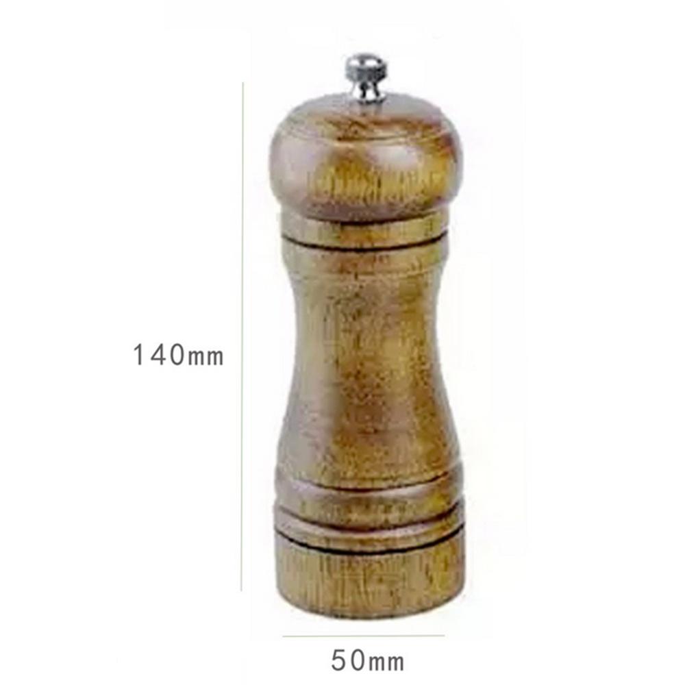 1 Pc 5 Inch Wooden Salt Pepper Grinder Spice Mills Hand Movement Manual Oak Wood Pepper Mill Tools