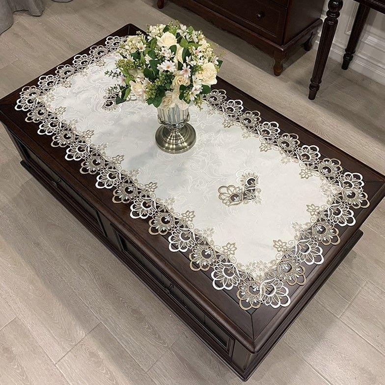 Table Cloth Lace Retro French Style Decorate Fashion Design Anti-dirty Popular Home Textile Rectangle Living Room Daily Simple