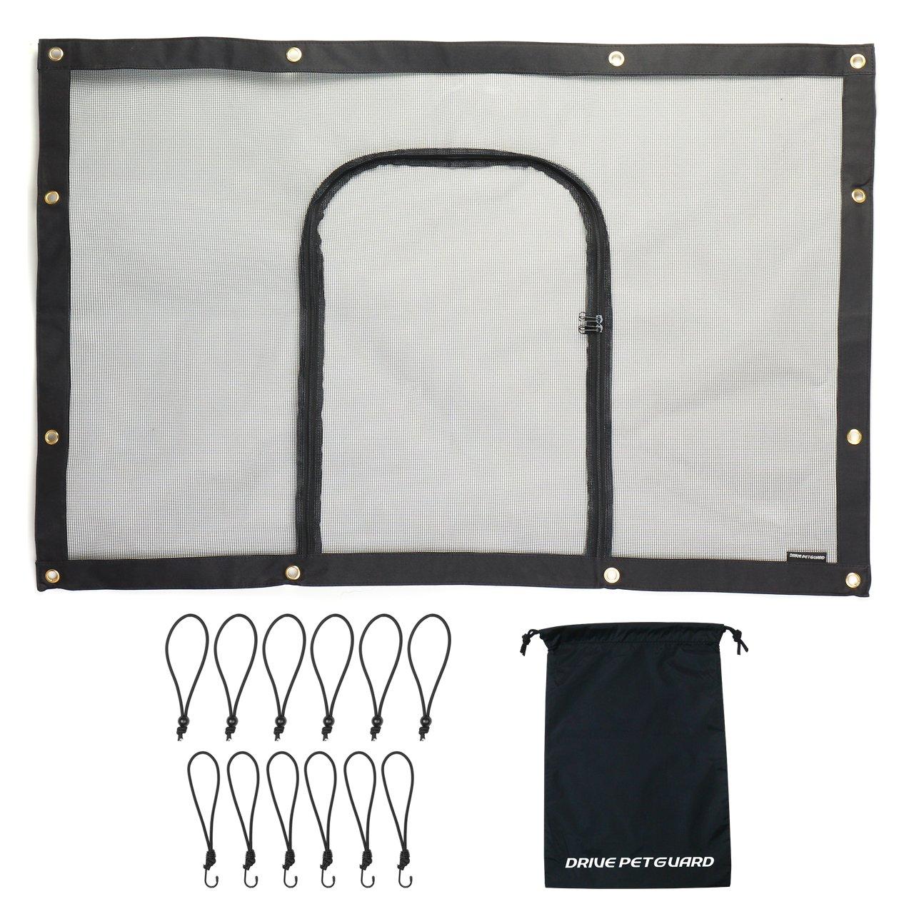 

DRIVE PET GUARD A mesh net with a large zipper opening that lets you communicate with your Separates front and rear Includes a storage NET dog. чёрный