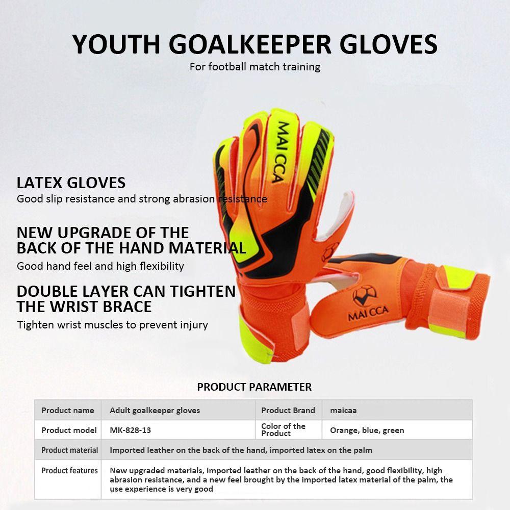 1 Pair Wear-Resistant Game Goalkeeper Gloves Kids Football Goalie Gloves  Adult/Children/Kids