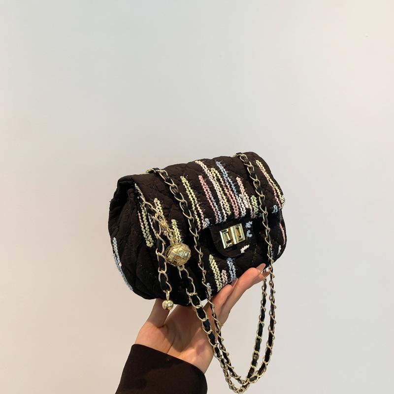 

Fashion women s bag oblique span bag beautiful, simple and trendy personality niche design small bag casual shoulder bag чёрный