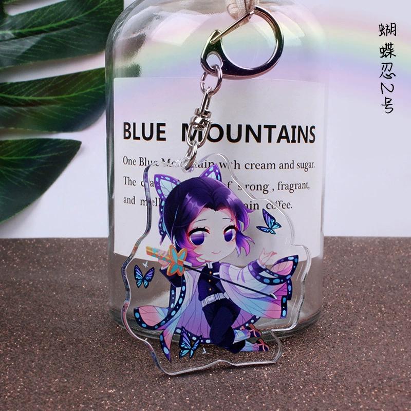 Schlüsselanhänger Anhänger Anime Demon Slayer Kimetsu No Yaiba Kamado Tanjirou Doppelseitig HD Taschenanhänger Geschenk für Fans Cosplay Requisiten Schmuckgeschenk