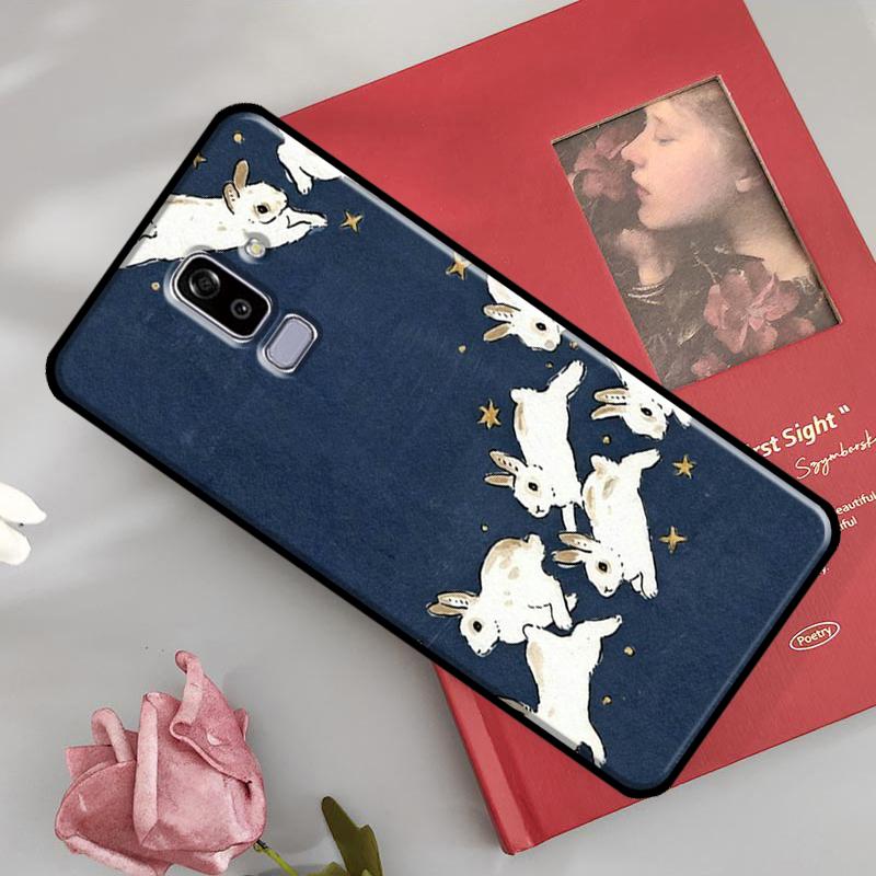 Cartoon Rabbit Bunny Cover For Samsung Galaxy J4 J6 Plus A6 A8 A7 A9 J8 2018 A3 A5 J1 J3 J7 J5 2016 2017 Case