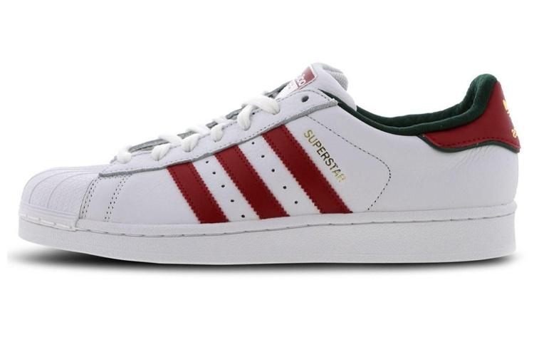 

Adidas Originals Superstar Shoes White University Red Green D96974 43⅓