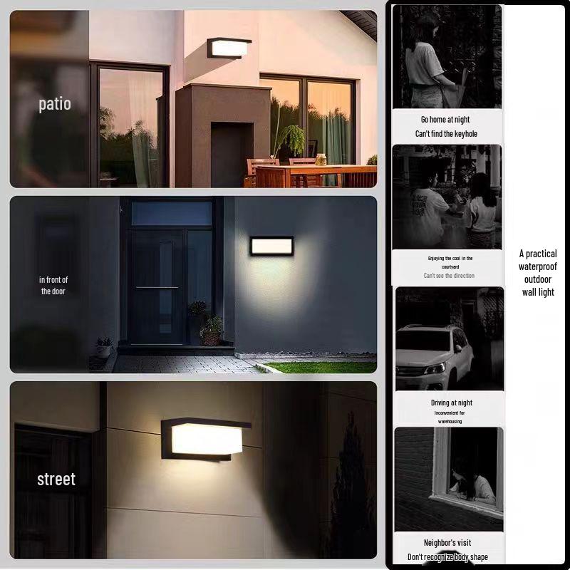 Outdoor Waterproof Wall Light for Villa, Courtyard, Terrace, Balcony, and Entrance