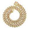 20mm Miami New Box Big Clasp Cuban Link Chain Gold Silver Necklace Iced Out Cubic Zirconia Bling Hip Hop for Men Jewelry Gifts