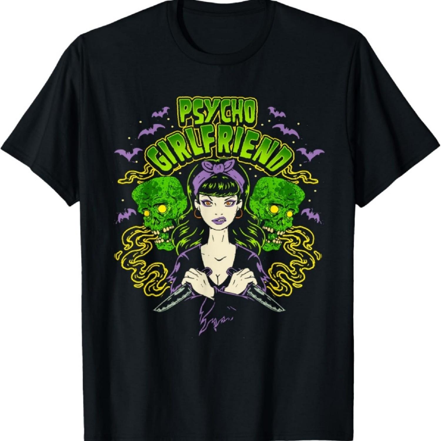 Готическая пинап психо-подруга хоррор зомби футболка S